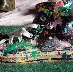 Paint Splattered Hightop Converse